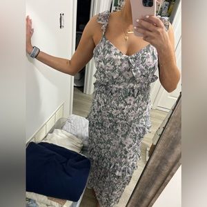 Purple Floral Maxi Dress